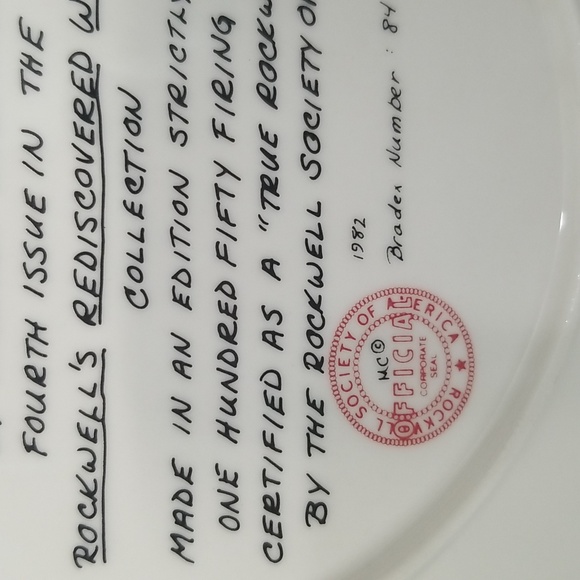 P4d-Knowles Norman Rockwell "Making Believe At The Mirror" LE Collector's Plate - Picture 7 of 7